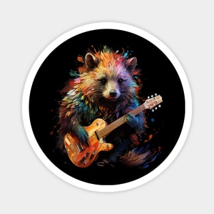 Porcupine Playing Guitar Magnet